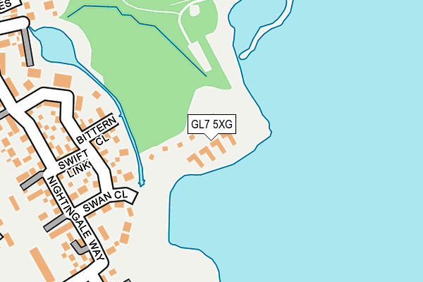 GL7 5XG map - OS OpenMap – Local (Ordnance Survey)