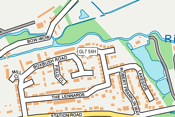 GL7 5XH map - OS OpenMap – Local (Ordnance Survey)