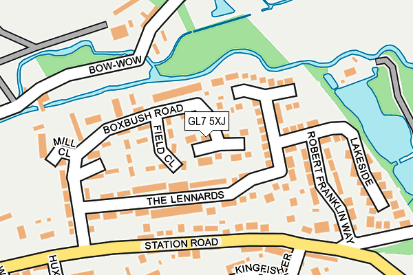 GL7 5XJ map - OS OpenMap – Local (Ordnance Survey)