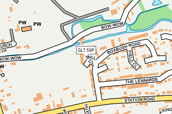 GL7 5XP map - OS OpenMap – Local (Ordnance Survey)