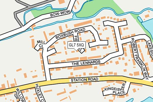 GL7 5XQ map - OS OpenMap – Local (Ordnance Survey)