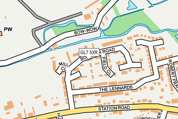 GL7 5XR map - OS OpenMap – Local (Ordnance Survey)