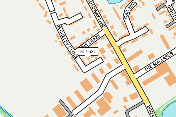 GL7 5XU map - OS OpenMap – Local (Ordnance Survey)