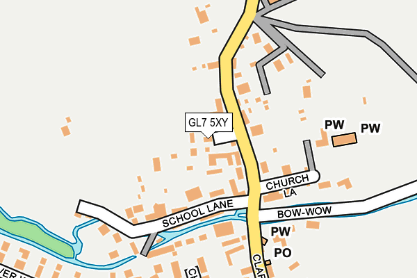 GL7 5XY map - OS OpenMap – Local (Ordnance Survey)