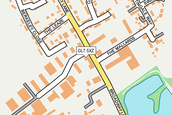 GL7 5XZ map - OS OpenMap – Local (Ordnance Survey)