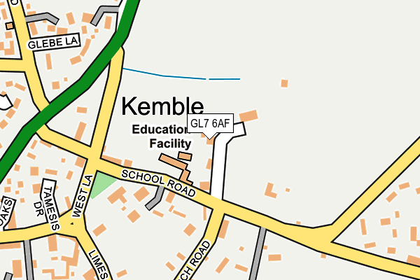 GL7 6AF map - OS OpenMap – Local (Ordnance Survey)