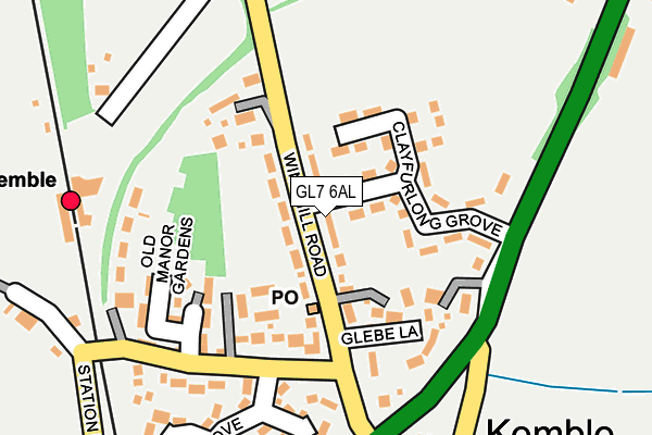 GL7 6AL map - OS OpenMap – Local (Ordnance Survey)