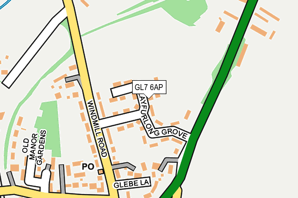 GL7 6AP map - OS OpenMap – Local (Ordnance Survey)