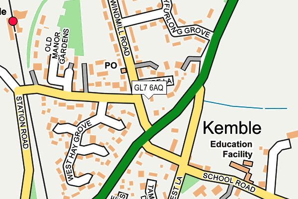 GL7 6AQ map - OS OpenMap – Local (Ordnance Survey)