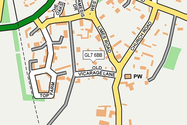 GL7 6BB map - OS OpenMap – Local (Ordnance Survey)