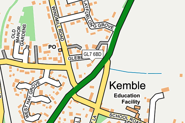 GL7 6BD map - OS OpenMap – Local (Ordnance Survey)