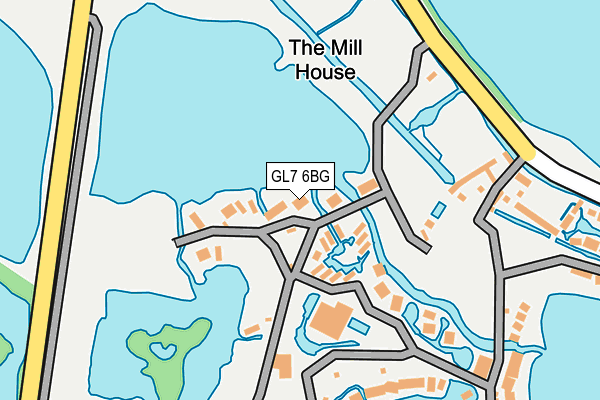 GL7 6BG map - OS OpenMap – Local (Ordnance Survey)