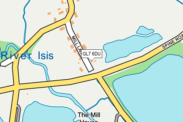 GL7 6DU map - OS OpenMap – Local (Ordnance Survey)