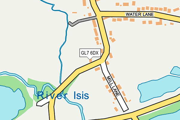 GL7 6DX map - OS OpenMap – Local (Ordnance Survey)