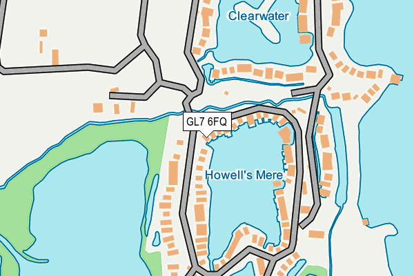 GL7 6FQ map - OS OpenMap – Local (Ordnance Survey)