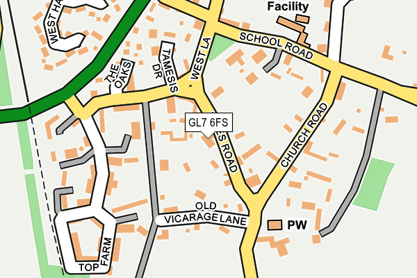 GL7 6FS map - OS OpenMap – Local (Ordnance Survey)