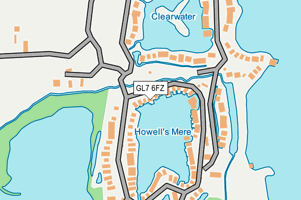 GL7 6FZ map - OS OpenMap – Local (Ordnance Survey)