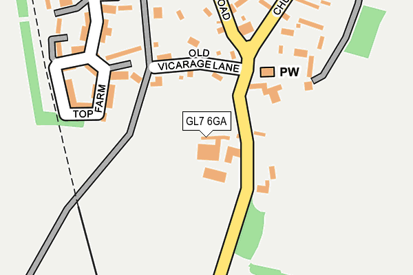 GL7 6GA map - OS OpenMap – Local (Ordnance Survey)