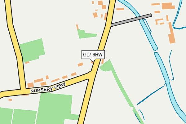 GL7 6HW map - OS OpenMap – Local (Ordnance Survey)