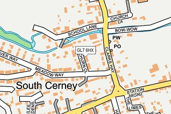 GL7 6HX map - OS OpenMap – Local (Ordnance Survey)