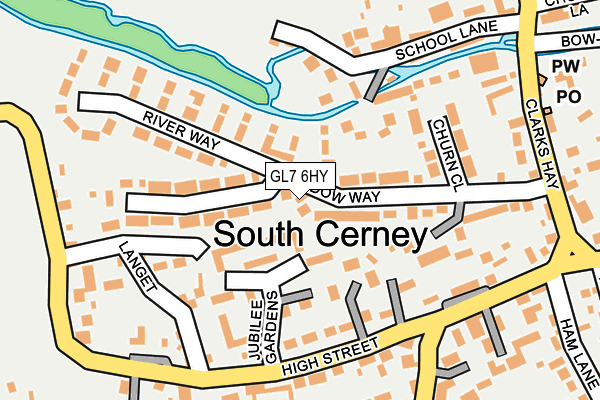 GL7 6HY map - OS OpenMap – Local (Ordnance Survey)