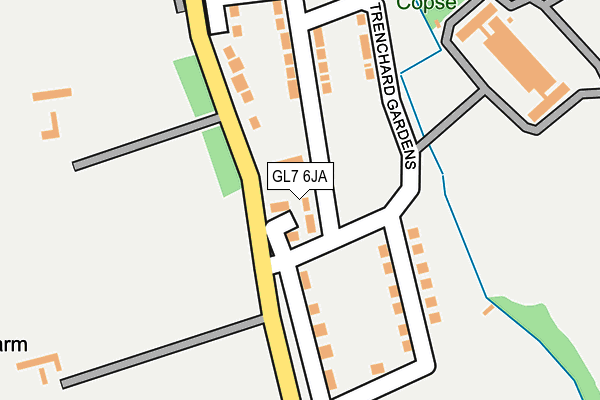 GL7 6JA map - OS OpenMap – Local (Ordnance Survey)