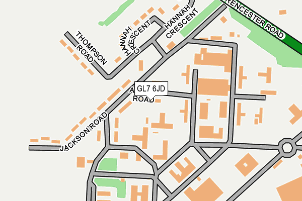 GL7 6JD map - OS OpenMap – Local (Ordnance Survey)