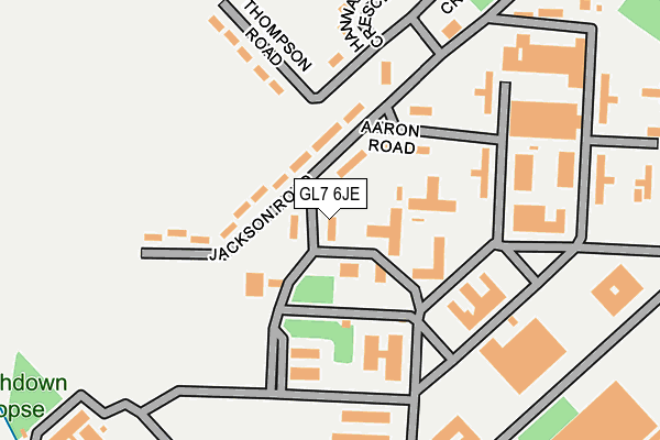 GL7 6JE map - OS OpenMap – Local (Ordnance Survey)