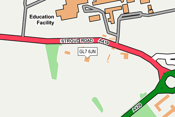 GL7 6JN map - OS OpenMap – Local (Ordnance Survey)