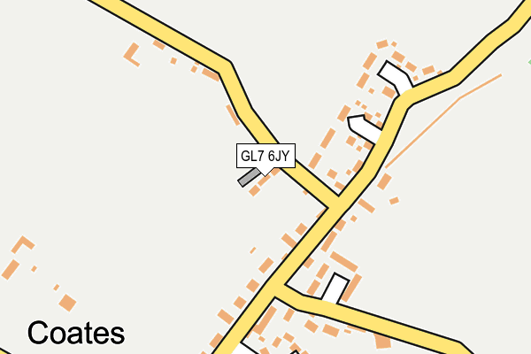 GL7 6JY map - OS OpenMap – Local (Ordnance Survey)