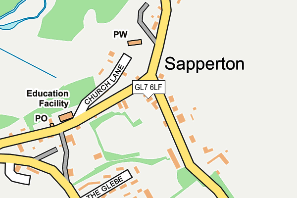 GL7 6LF map - OS OpenMap – Local (Ordnance Survey)