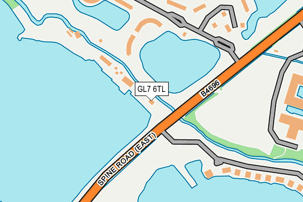 GL7 6TL map - OS OpenMap – Local (Ordnance Survey)