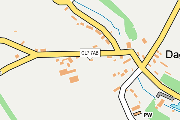 GL7 7AB map - OS OpenMap – Local (Ordnance Survey)