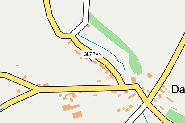 GL7 7AN map - OS OpenMap – Local (Ordnance Survey)