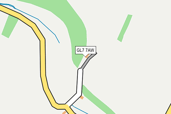 GL7 7AW map - OS OpenMap – Local (Ordnance Survey)