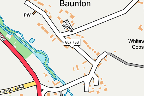 GL7 7BB map - OS OpenMap – Local (Ordnance Survey)