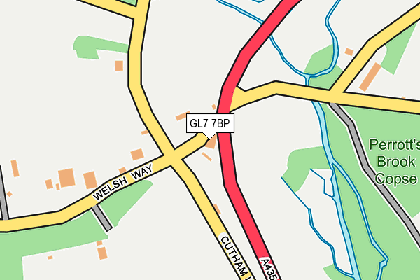 GL7 7BP map - OS OpenMap – Local (Ordnance Survey)