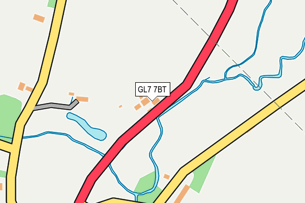 GL7 7BT map - OS OpenMap – Local (Ordnance Survey)