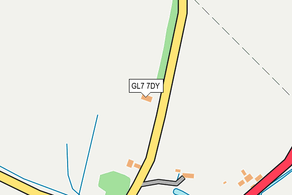GL7 7DY map - OS OpenMap – Local (Ordnance Survey)