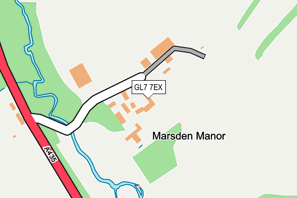 GL7 7EX map - OS OpenMap – Local (Ordnance Survey)