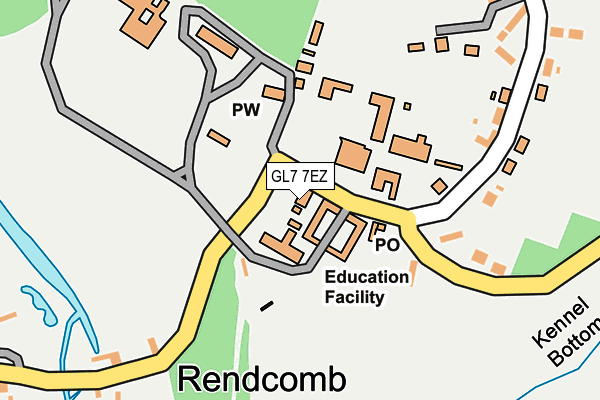 GL7 7EZ map - OS OpenMap – Local (Ordnance Survey)
