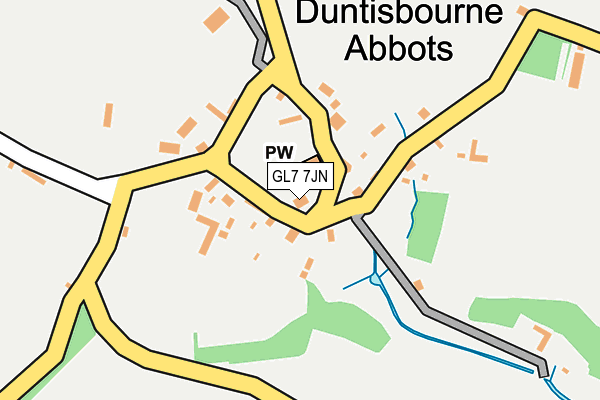 GL7 7JN map - OS OpenMap – Local (Ordnance Survey)