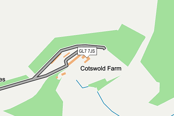 GL7 7JS map - OS OpenMap – Local (Ordnance Survey)