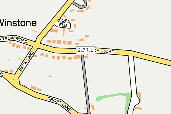 GL7 7JU map - OS OpenMap – Local (Ordnance Survey)