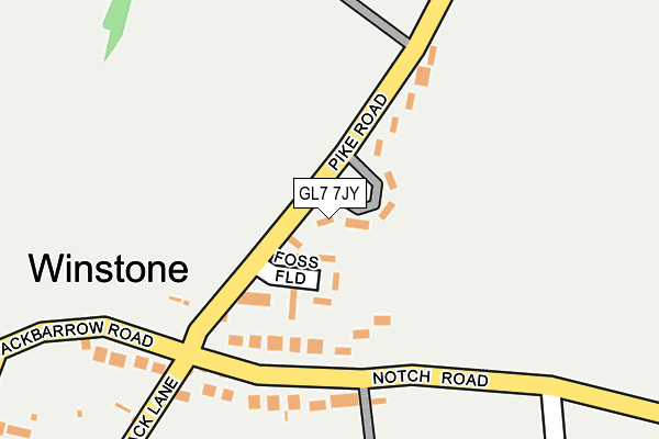 GL7 7JY map - OS OpenMap – Local (Ordnance Survey)