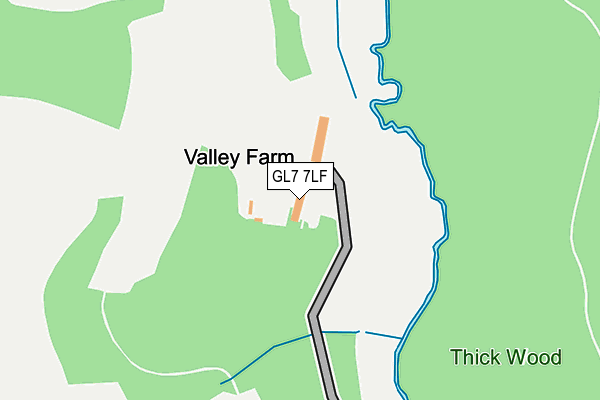 GL7 7LF map - OS OpenMap – Local (Ordnance Survey)