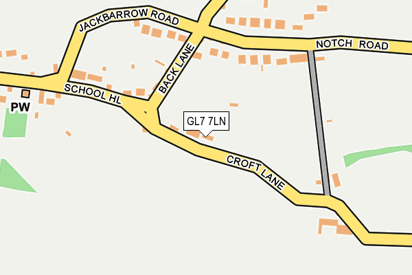 GL7 7LN map - OS OpenMap – Local (Ordnance Survey)