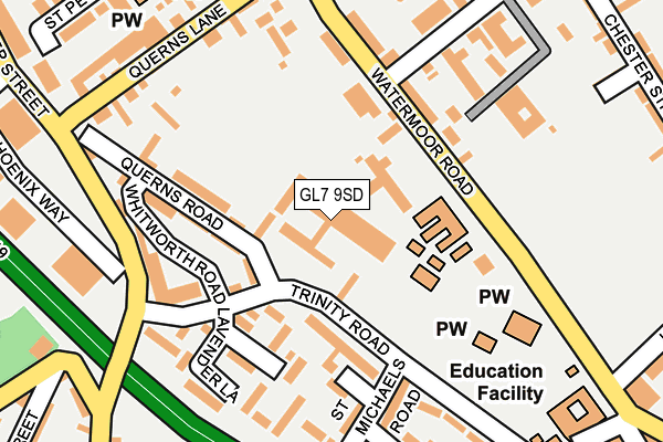 GL7 9SD map - OS OpenMap – Local (Ordnance Survey)