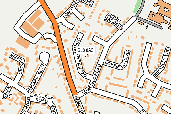 GL8 8AS map - OS OpenMap – Local (Ordnance Survey)