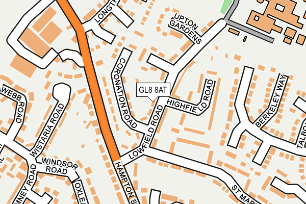 GL8 8AT map - OS OpenMap – Local (Ordnance Survey)